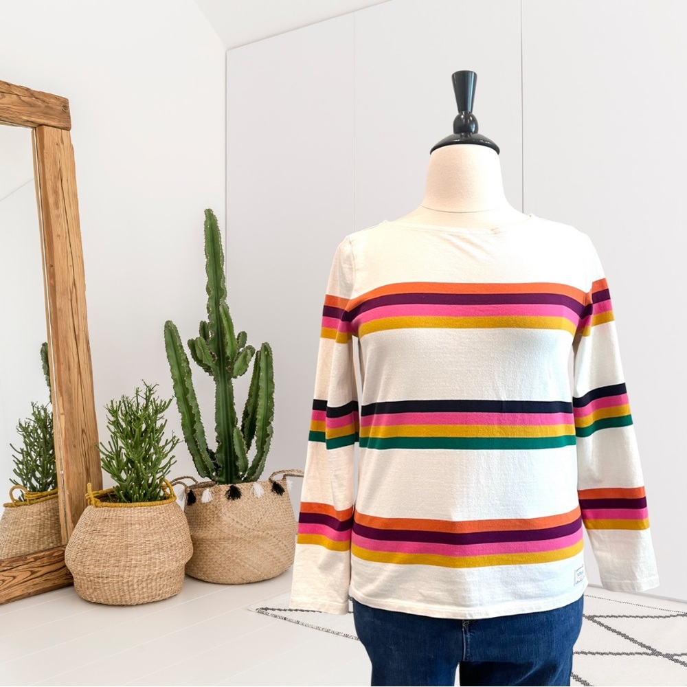 Talbots Annabelle Long Sleeve Striped Tee Top